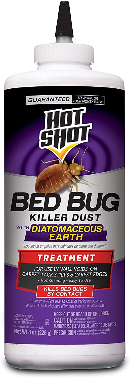 Hot Shot Bed Bug Killer Dust with Diatomaceous Earth