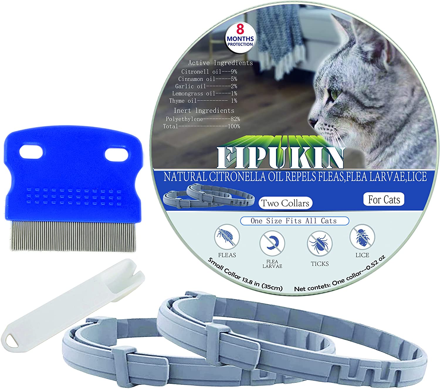 Fipukin Flea and Tick Collar for Cats
