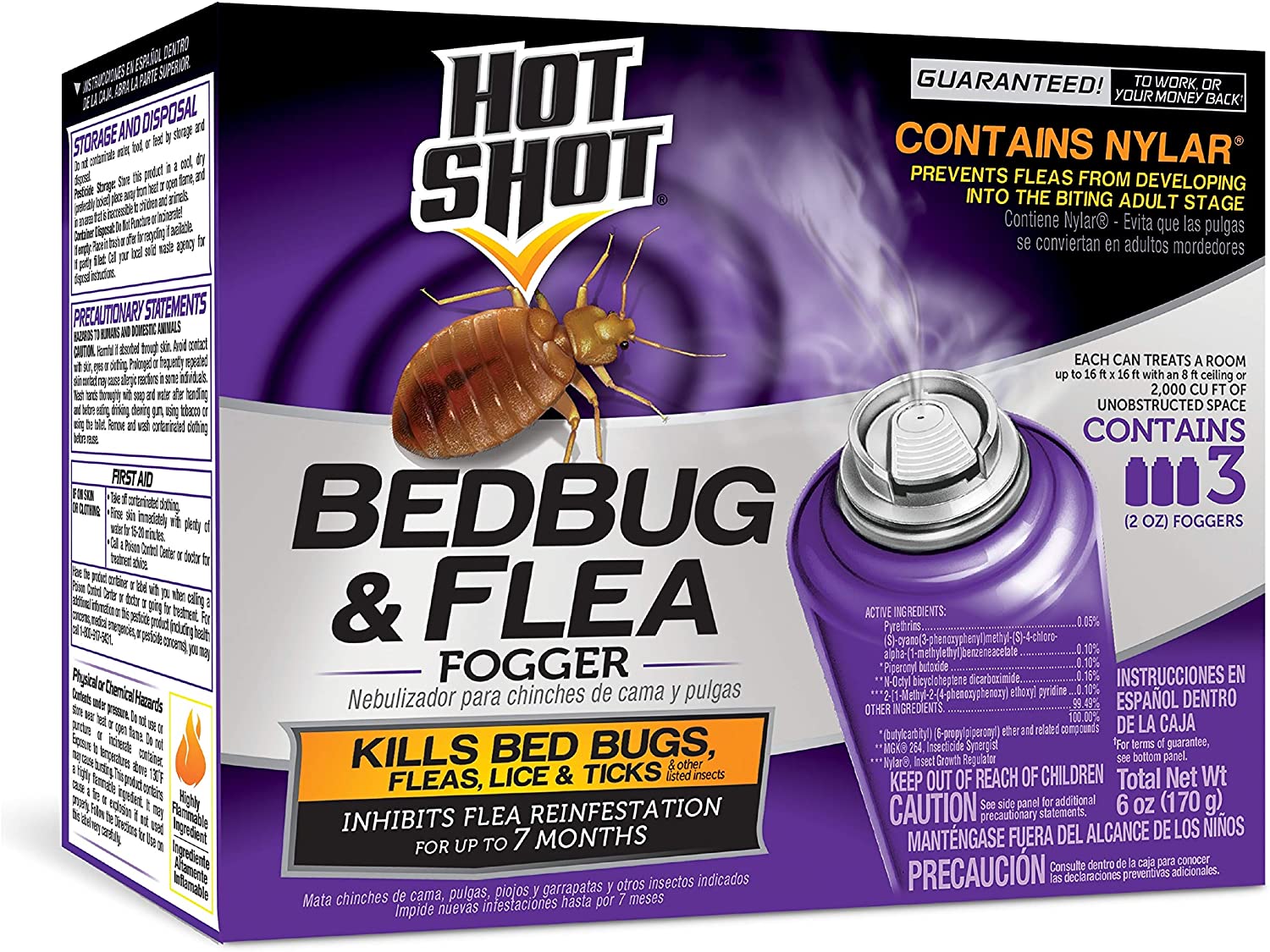 Hot Shot 95911 AC1688 Bedbug & Flea Fogger