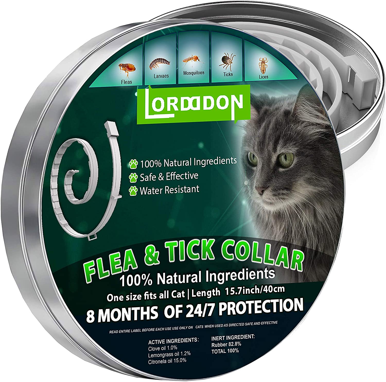 LORDDDON Cat Flea and Tick Prevention Collar