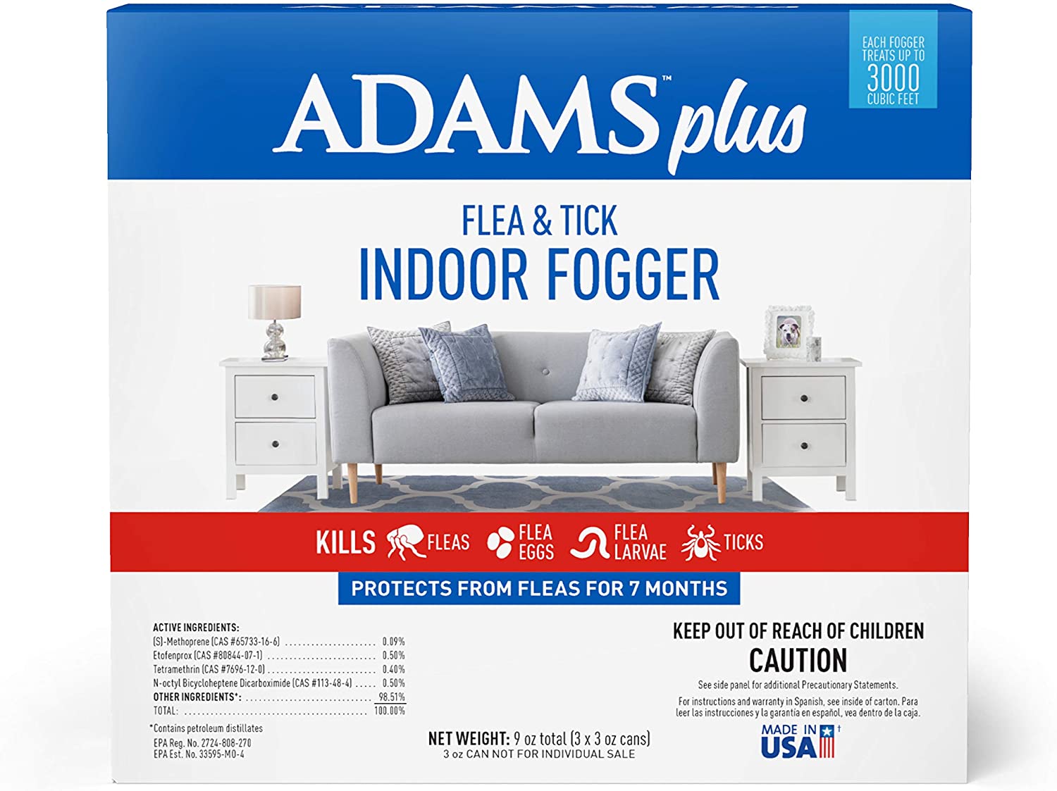 Adams Plus Flea & Tick Indoor Fogger